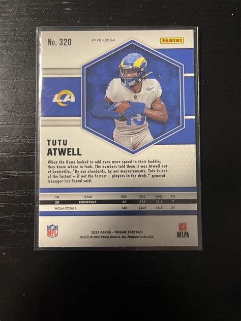 Panini Mosaic Tutu Atwell Pink Camo Rookie Los Angeles Rams