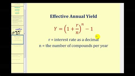 Determining The Effective Yield Of An Investment Youtube