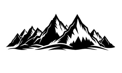 Premium Vector Mountain Range Silhouette Vector Illustration