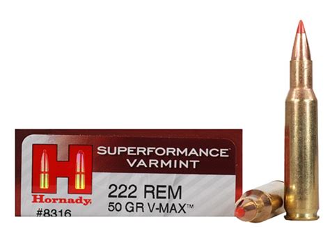 Hornady Superformance Varmint Ammo 222 Remington 50 Grain V Max Box Of