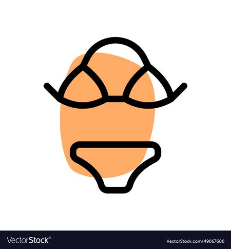 Swimming Costume Or Bikini With Neck Straps Vector Image