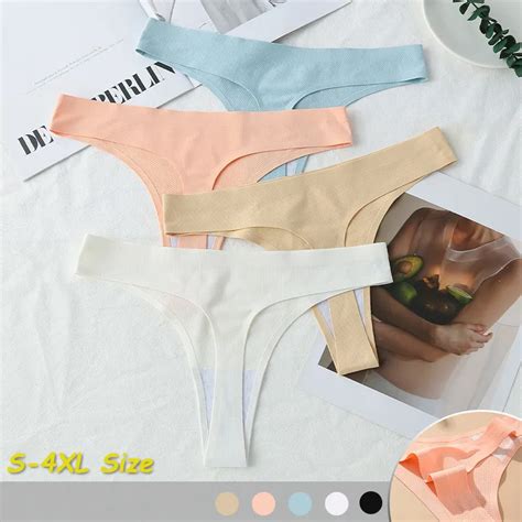 Sexy Cute Fashion Girl Lingerie Solid Color Thong Low Waisted Comfortable Enticing Women Panties