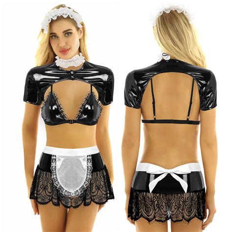 Sexy Women Cosplay French Maid Lingerie Outfit Fancy Dress Nurse Costume Uniform EBay