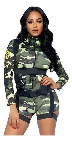 Disfraz De Mujer Policía Sex Camuflado Para Cosplay Meses sin interés