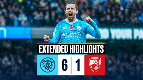 City 6-1 Bournemouth: Extended highlights