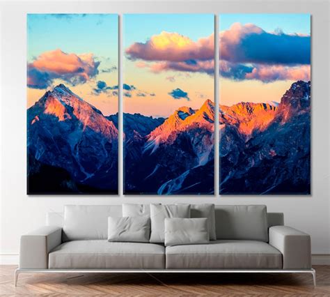 Mountain Wall Art Mountain Canvas Print Mountain Large Wall Etsy