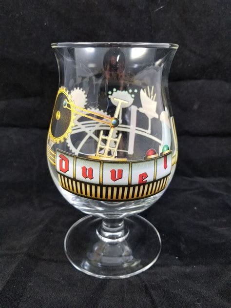 Rare Duvel Belgium Artist Series Tulip Beer Glass By Jono Steampunk