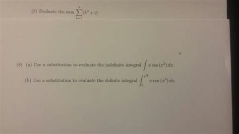 Solved Evaluate The Sum Sigma 4 K 1 K 2 2 Use A