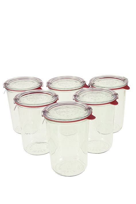 Amazon.com: Weck 743 3/4 Mold Jar - Box of 6: Canning Jars: Kitchen ...