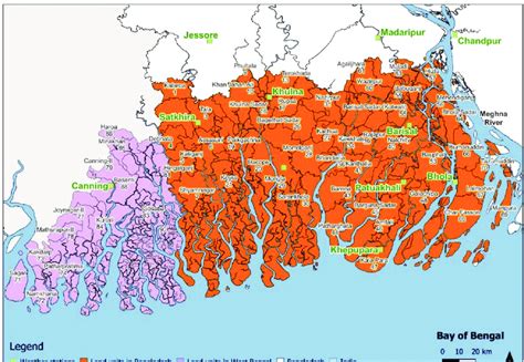 Study Area Map Showing Administrative Boundary Of Land Units In