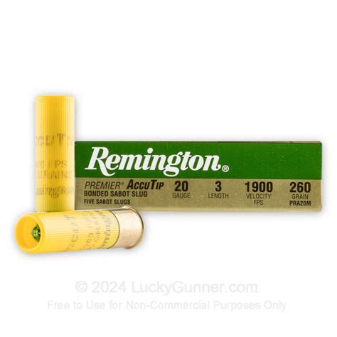 20 Ga Remington Accutip Sabot Slugs For Sale 3 260 Gr High Velocity