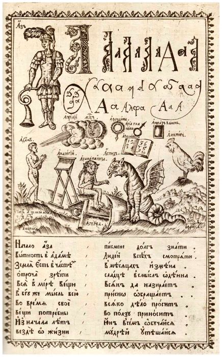 Букварь Кариона Истомина-Первая иллюстрированная русская азбука 1694 ...