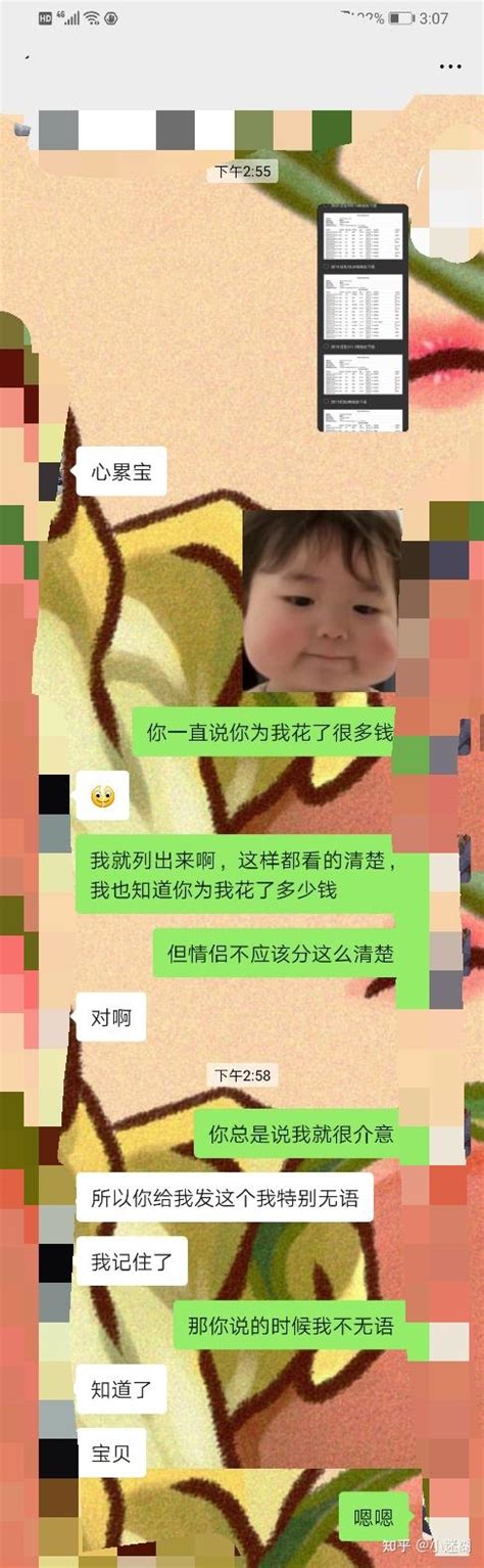 男朋友总说为我花钱很多，却不觉得我也为他花了钱，怎么办？ 知乎