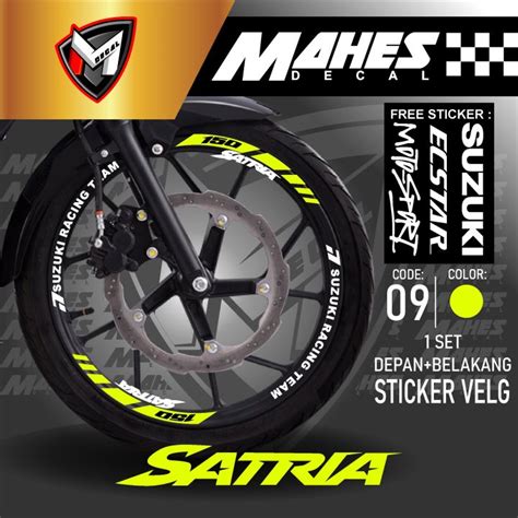 Mahes Decal Aksesoris Stiker Cutting Sticker List Velg Motor Suzuki