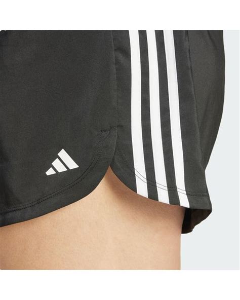 Adidas Pacer Training Stripes Woven High Rise Shorts Plus Size In