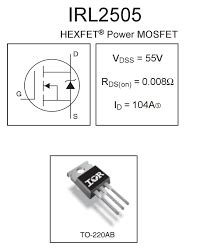 Купить Транзистор IRL2505 полевой (MOSFET, КМОП) HEXFET, цена 16 грн ...
