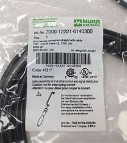 MURR MAKE M12 female 0deg 7000-12221-6140300 at Rs 330/piece ...