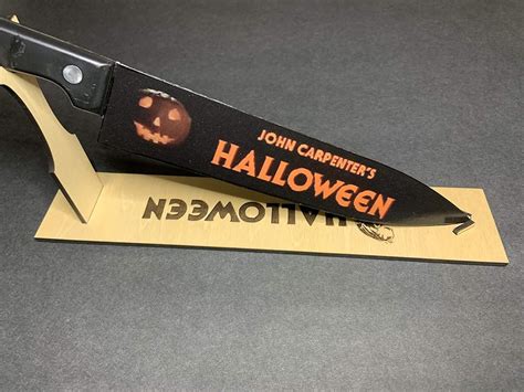 Michael Myers Kitchen Knife With Matching Knife Stand Handmade