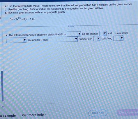 Solved A Use The Intermediate Value Theorem To Show That