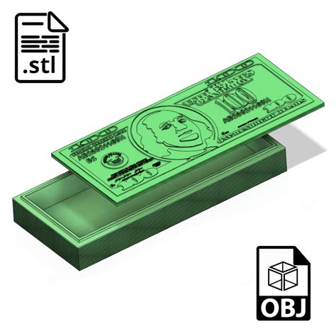 3d File One Hundred Dollars Box Money Box Stack Of Money 💯 ・3d