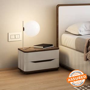 Baltoro Engineered Wood Bedside Table in White Finish - Urban Ladder