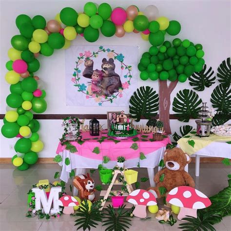 Ideas Para Fiesta De Masha Y El Oso Decoraciones Dulceros Y Pasteles