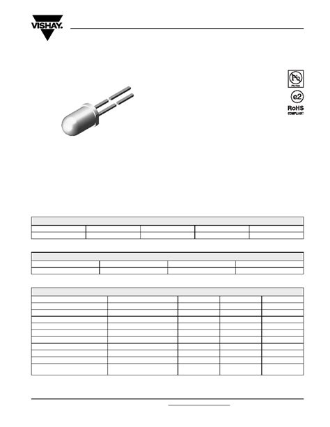 TSAL6100 Datasheet 1 5 Pages VISHAY High Power Infrared Emitting