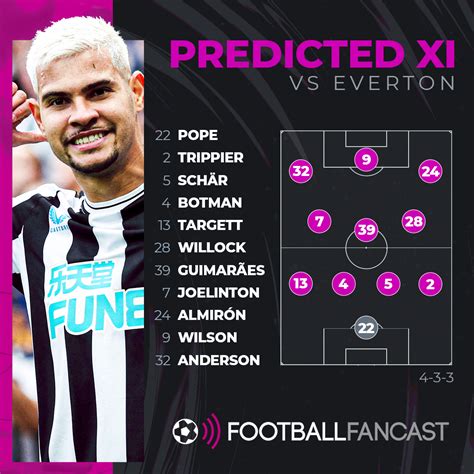 Newcastle predicted XI vs Everton