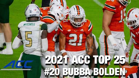 20 Miami Db Bubba Bolden 2021 Acc Top 25 Returning Players Youtube