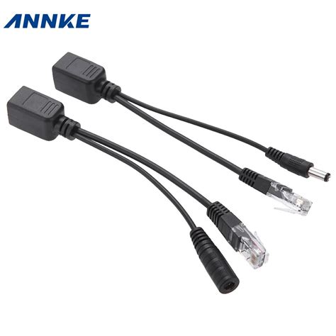 ANNKE (1pair) POE Adapter Cable Connectors Passive Power Cable Ethernet ...