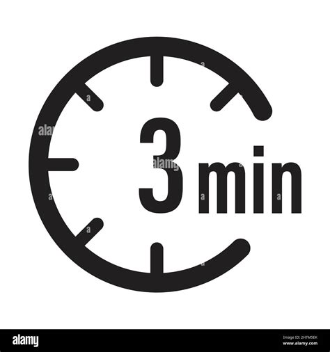 3 Minute Timer Countdown Icon Vector For Graphic Design Logo Website