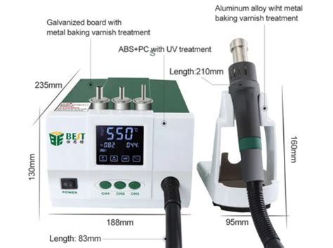 Best W Hot Air Station Intelligent Lcd Touch Screen Northridgefix