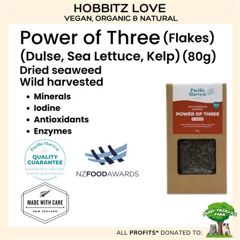 Power Of Three Flakes Mixed Seaweed Dried Seaweed Pacific Harvest Hobbitz Love Dulse Kelp Sea