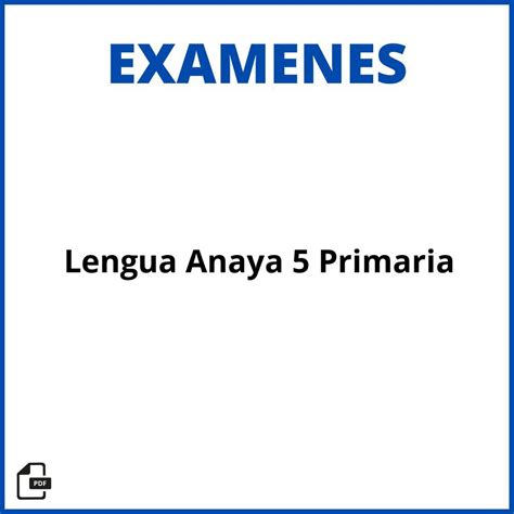 Examen Lengua Primaria Anaya Hot Sex Picture