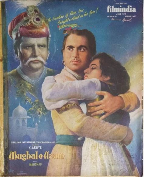 Madhubala.. Mughal e Azam Poster filmindia cover June 1959 | Old film ...