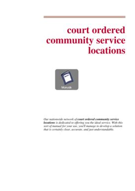 Fillable Online Court Ordered Community Service Locations Fax Email