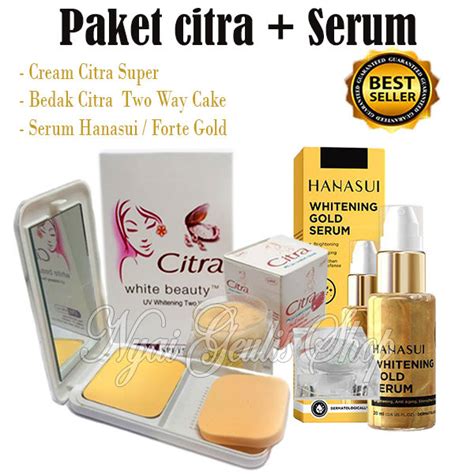 Paket Cream Citra Bedak Citra Two Way Cake Beauty Serum Hanasui