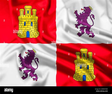 The Flag of Castile and León one of the autonomous communities of