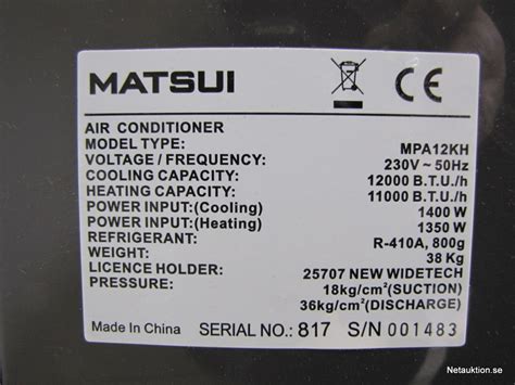 Netauktion - Air conditioner, Matsui