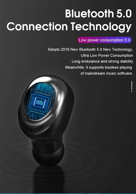 Беспроводные наушники Bluetooth 5,0 TWS наушники светодиодный дисплей ...