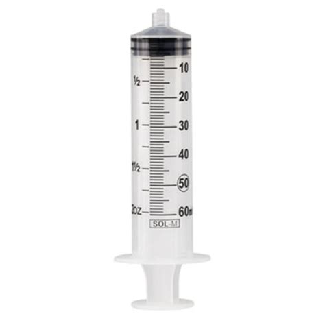 Sol M 60cc Syringe Without Needle Luer Lock Medical Supplies Equipment