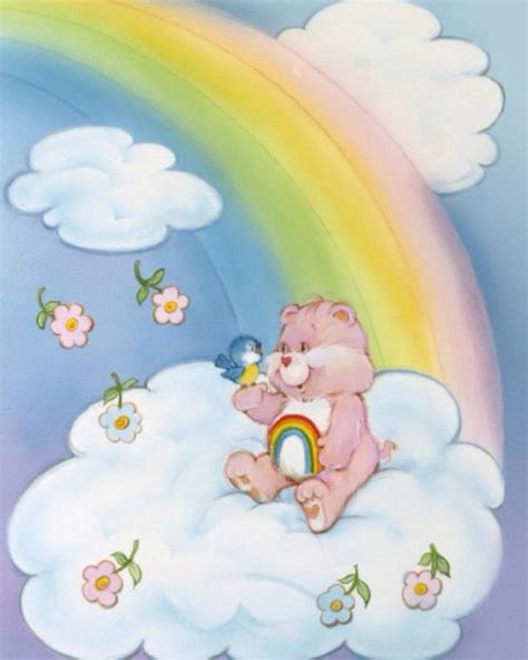 Rainbow Cloud Flowers Bird Care Bears Vintage Care Bears Care Bear