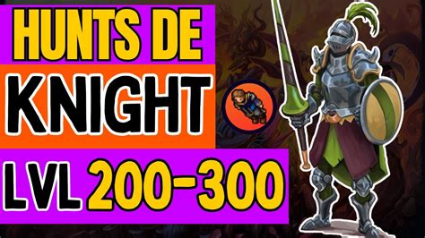 MELHORES HUNTS DE KNIGHT NO TIBIA EK SOLO LEVEL 200 250 300