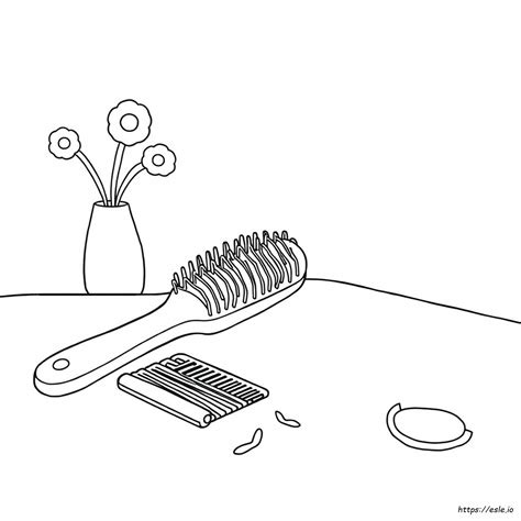 Hair Brush Coloring Page