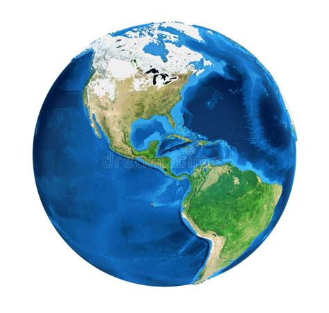 Earth Globe America View Isolated Stock Illustration Illustration Of