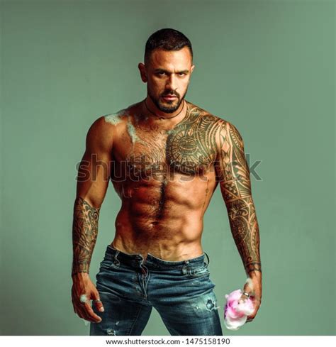 Muscular Male Naked Torso Man Tattooed Stock Photo 1475158190 Shutterstock