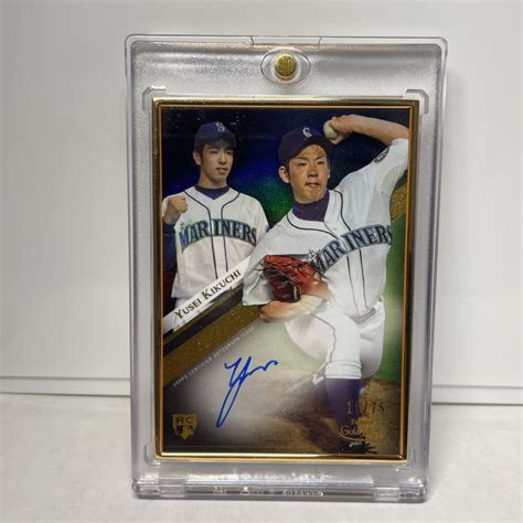 菊池雄星 Yusei Kikuchi 75 Rc Auto 直書き サイン Gold Frame 2019 Topps Mlb Gold Label 検索ワード Bbm Epoch