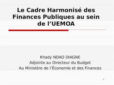 Ppt Le Cadre Harmonis Des Finances Publiques Au Sein De Luemoa