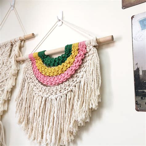 Macrame彩虹掛毯【 Diy Macrame Wall Hanging Kit】 設計館 Chris Art Studio 編織刺繡