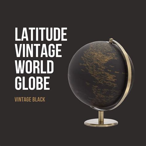 Latitude World Globe De Torre Tagus Globo Negro Globos Del Mundo Con